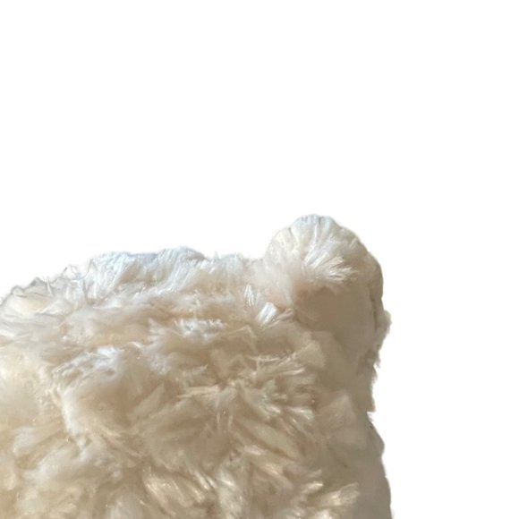 Best Made Toys Teddy Bear White Winter Holiday Plush Flannel Bow Stuffed Toy - Picture 9 of 9